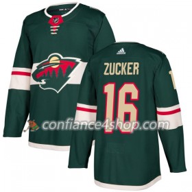 Adidas Maillot de Hockey Minnesota Wild Jason Zucker 16 2017-2018 Vert Authentic - Homme